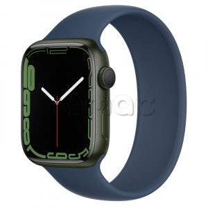 Купить Apple Watch Series 7 // 45мм GPS // Корпус из алюминия зеленого цвета, монобраслет цвета «синий омут»