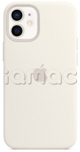 Силиконовый чехол MagSafe для iPhone 12 mini, белый цвет
