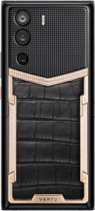 Телефон Vertu METAVERTU 5G Web3, Himalaya Alligator Leather 18K Rose Gold & Diamonds