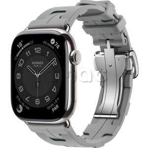 Купить Apple Watch Series 10 Hermès // 46мм GPS+Cellular // Корпус из титана серебристого цвета, ремешок Kilim Single Tour цвета Gris