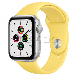 Купить Apple Watch SE // 44мм GPS // Корпус из алюминия серебристого цвета, спортивный ремешок имбирного цвета (2020)