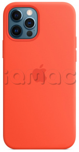Силиконовый чехол MagSafe для iPhone 12 Pro Max, цвет «cолнечный апельсин»