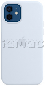 Силиконовый чехол MagSafe для iPhone 12, дымчато-голубой цвет