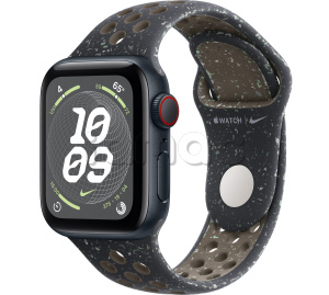 Купить Apple Watch SE // 40мм GPS+Cellular // Корпус из алюминия цвета «тёмная ночь», спортивный ремешок Nike цвета «Полуночное небо» (2024)