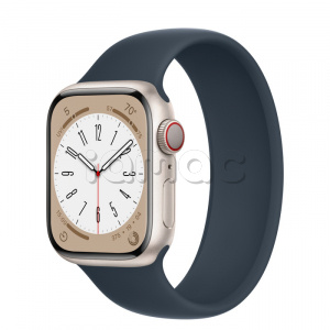 Купить Apple Watch Series 8 // 41мм GPS + Cellular // Корпус из алюминия цвета "сияющая звезда", монобраслет цвета "синий шторм"