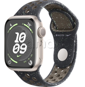 Купить Apple Watch Series 9 // 41мм GPS // Корпус из алюминия цвета "сияющая звезда", спортивный ремешок Nike цвета "полуночное небо"