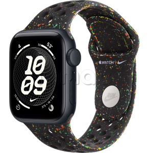 Купить Apple Watch SE 3 // 44мм GPS // Корпус из алюминия цвета "полуночный", спортивный ремешок Nike цвета "полуночный черный" (2025)