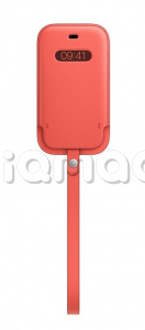 Кожаный чехол-конверт MagSafe для iPhone 12 Pro Max, цвет «Розовый цитрус»