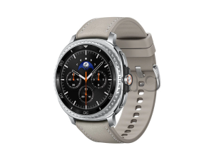 Купить Samsung Galaxy Watch8 Classic (46 мм) Wifi+LTE, Черный, Гибридный ремешок серо-коричневого цвета