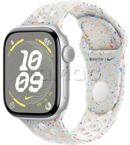 Купить Apple Watch Series 10 // 46мм GPS // Корпус из алюминия серебристого цвета, спортивный ремешок Nike цвета "Чистая платина"