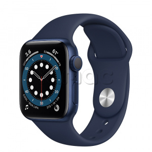 Купить Apple Watch Series 6 // 40мм GPS // Корпус из алюминия синего цвета, спортивный ремешок цвета «Тёмный ультрамарин»