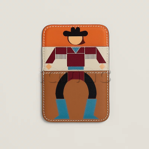 Чехол-бумажник Hermès "Cowboy" с MagSafe для iPhone, цвет Gold / Золото