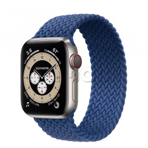 Купить Apple Watch Series 6 // 40мм GPS + Cellular // Корпус из титана, плетёный монобраслет цвета «Атлантический синий»