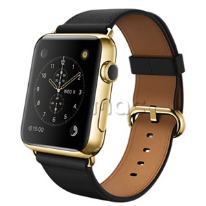 Купить Apple Watch Edition 42мм, 18-каратное жёлтое золото, чёрный ремешок с классической пряжкой