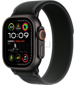 Купить Apple Watch Ultra 2 (2024) // 49мм GPS + Cellular // Корпус из черного титана, ремешок Trail Loop черного цвета, M/L
