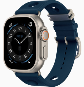 Apple Watch Hermès Ultra 4 (2026) // 49мм GPS+Cellular // Корпус из титана, браслет Scub’H Diving цвета Bleu De Malte