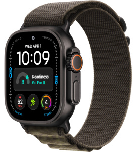 Apple Watch Ultra 4 (2026) // 49мм GPS+Cellular // Корпус из черного титана, ремешок Alpine Loop темно-оливкового цвета