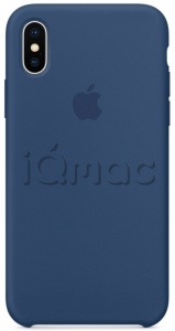 Силиконовый чехол для iPhone X / Xs, цвет «тёмный кобальт», оригинальный Apple