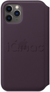 Кожаный чехол Folio для iPhone 11 Pro, цвет «спелый баклажан», оригинальный Apple