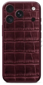 Магнитная накладка Golden Concept Magnetic Shield для iPhone 18 Pro Max, Croco Embossed (Burgundy)