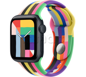 Купить Apple Watch SE 3 // 40мм GPS // Корпус из алюминия цвета "полуночный", спортивный ремешок цвета  Pride Edition (2025)