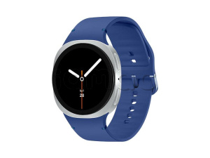 Купить  Samsung Galaxy Watch8 ( 40 мм) Wifi+LTE, серебристый корпус, спортивный ремешок темно-синего цвета