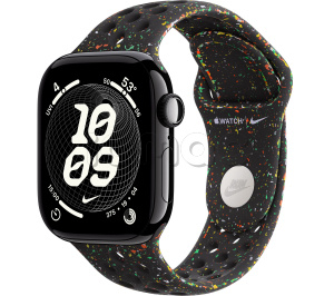 Купить Apple Watch Series 11 // 42мм GPS // Черный глянцевый корпус из алюминия, спортивный ремешок Nike цвета "полуночный черный"