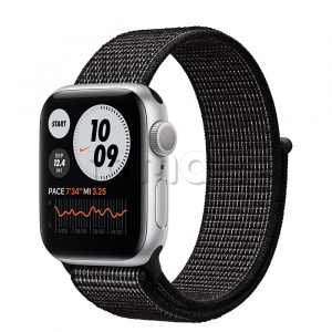Купить Apple Watch Series 6 // 40мм GPS // Корпус из алюминия серебристого цвета, спортивный браслет Nike чёрного цвета