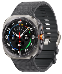 Купить Samsung Galaxy Watch Ultra (47 мм) Wifi+LTE, корпус серебристый титан, ремешок Peakform Band темно-серого цвета