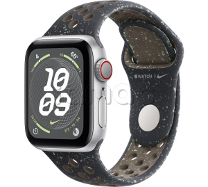 Купить Apple Watch SE // 40мм GPS+Cellular // Корпус из алюминия серебристого цвета, спортивный ремешок Nike цвета «Полуночное небо» (2024)
