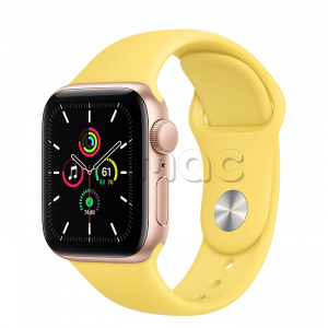 Купить Apple Watch SE // 40мм GPS // Корпус из алюминия золотого цвета, спортивный ремешок имбирного цвета (2020)