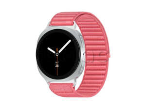 Купить  Samsung Galaxy Watch8 ( 44 мм) Wifi+LTE, серебристый корпус, текстильный браслет розового цвета