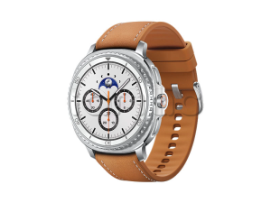 Купить Samsung Galaxy Watch8 Classic (46 мм) Wifi+LTE, Белый, Гибридный ремешок светло-коричневого цвета