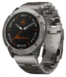 Купить Мультиспортивные часы Garmin Fenix 6X Pro (51mm) Solar титановый корпус, титановый ремешок
