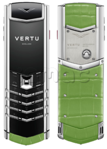 Телефон Vertu Signature V, Alligator Skin (Bamboo Green/Зеленый бамбук)