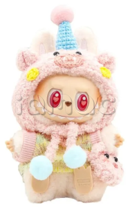 Брелок POP MART LABUBU THE MONSTERS, Cream Piglet Sister, Cute Hang Tag Box Vinyl Doll
