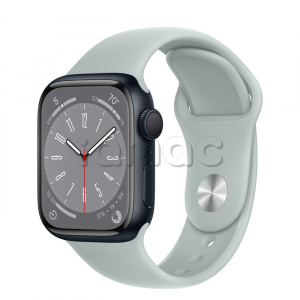 Купить Apple Watch Series 8 // 41мм GPS // Корпус из алюминия цвета "темная ночь", спортивный ремешок цвета "суккулент"