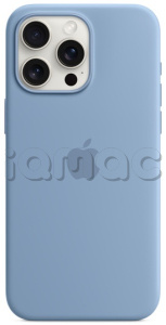 Силиконовый чехол MagSafe для iPhone 15 Pro Max, цвет "синяя зима"