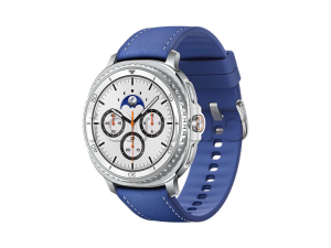 Купить Samsung Galaxy Watch8 Classic (46 мм) Wifi+LTE, Белый, Гибридный ремешок синего цвета