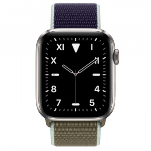 Купить Apple Watch Series 5 // 44мм GPS + Cellular // Корпус из титана, спортивный браслет цвета «лесной хаки»