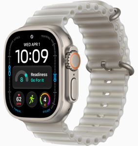 Apple Watch Ultra 4 (2026) // 49мм GPS+Cellular // Корпус из титана, ремешок Ocean Band прозрачно-серого цвета