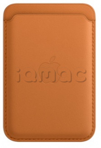 Кожаный чехол-бумажник MagSafe для iPhone, цвет Golden Brown/Золотистая охра