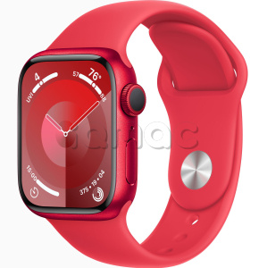 Купить Apple Watch Series 9 // 41мм GPS // Корпус из алюминия цвета (PRODUCT)RED, спортивный ремешок цвета (PRODUCT)RED