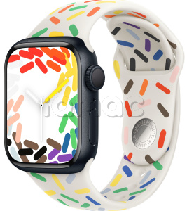 Купить Apple Watch Series 9 // 45мм GPS // Корпус из алюминия цвета "темная ночь", спортивный ремешок цвета Pride Edition