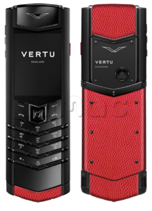 Телефон Vertu Signature V, Black stainless steel, Lizard Skin (Chinese Red/Китайский красный)