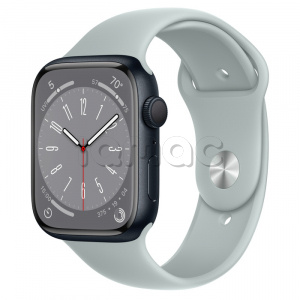Купить Apple Watch Series 8 // 45мм GPS // Корпус из алюминия цвета "темная ночь", спортивный ремешок цвета "суккулент"