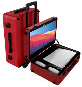 Портативный игровой кейс с монитором POGA Lux для Playstation 5 (только кейс, без консоли) ( Red)