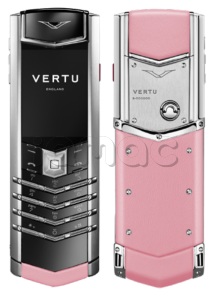 Телефон Vertu Signature V, Stainless steel, Calf Leather (Sakura Pink/Розовая сакура)