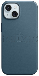 FineWoven чехол MagSafe для iPhone 15, цвет "тихоокеанский синий"
