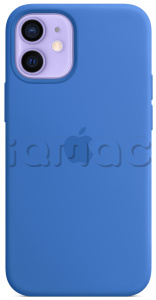 Силиконовый чехол MagSafe для iPhone 12 mini, цвет «Капри»